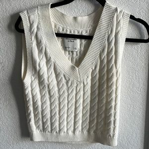 White sweater vest